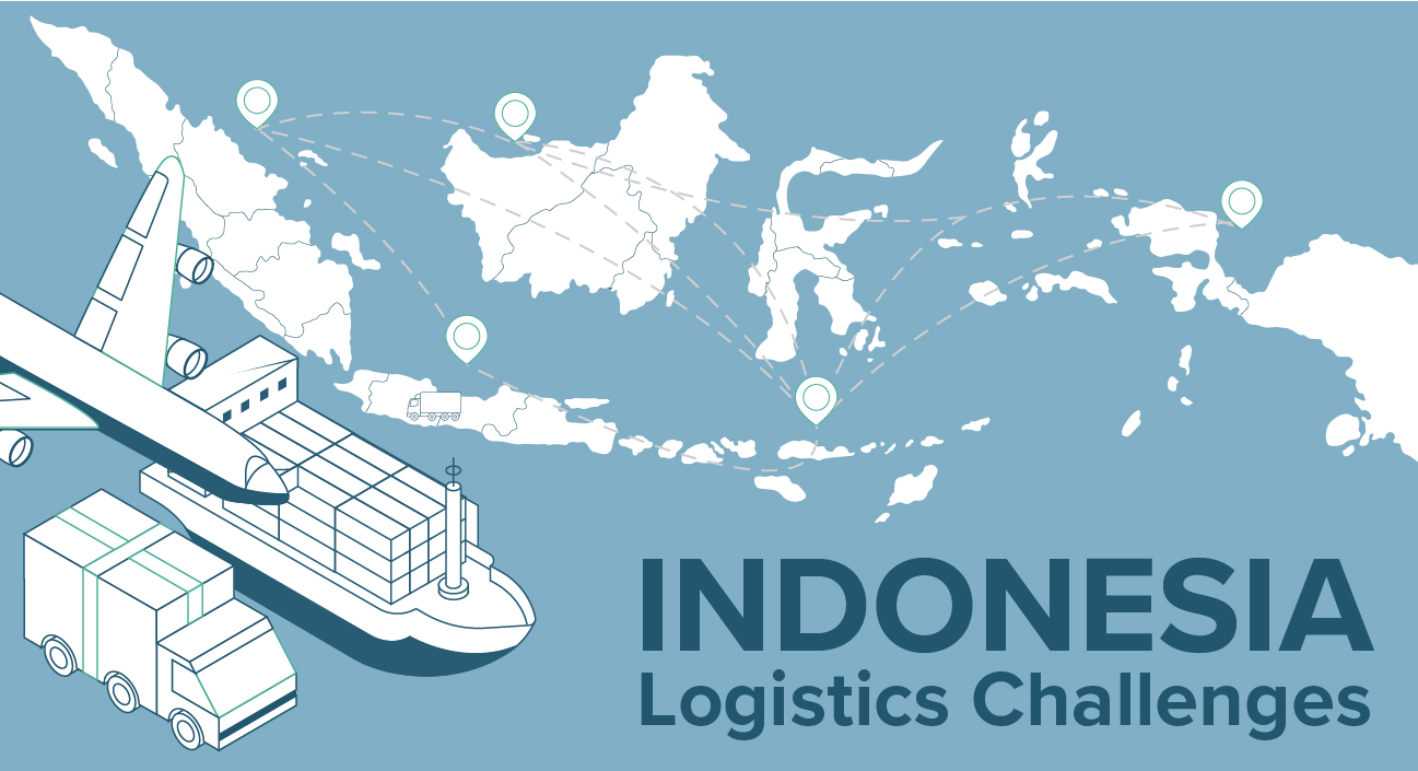 Why is it challenging to transport items in Indonesia?